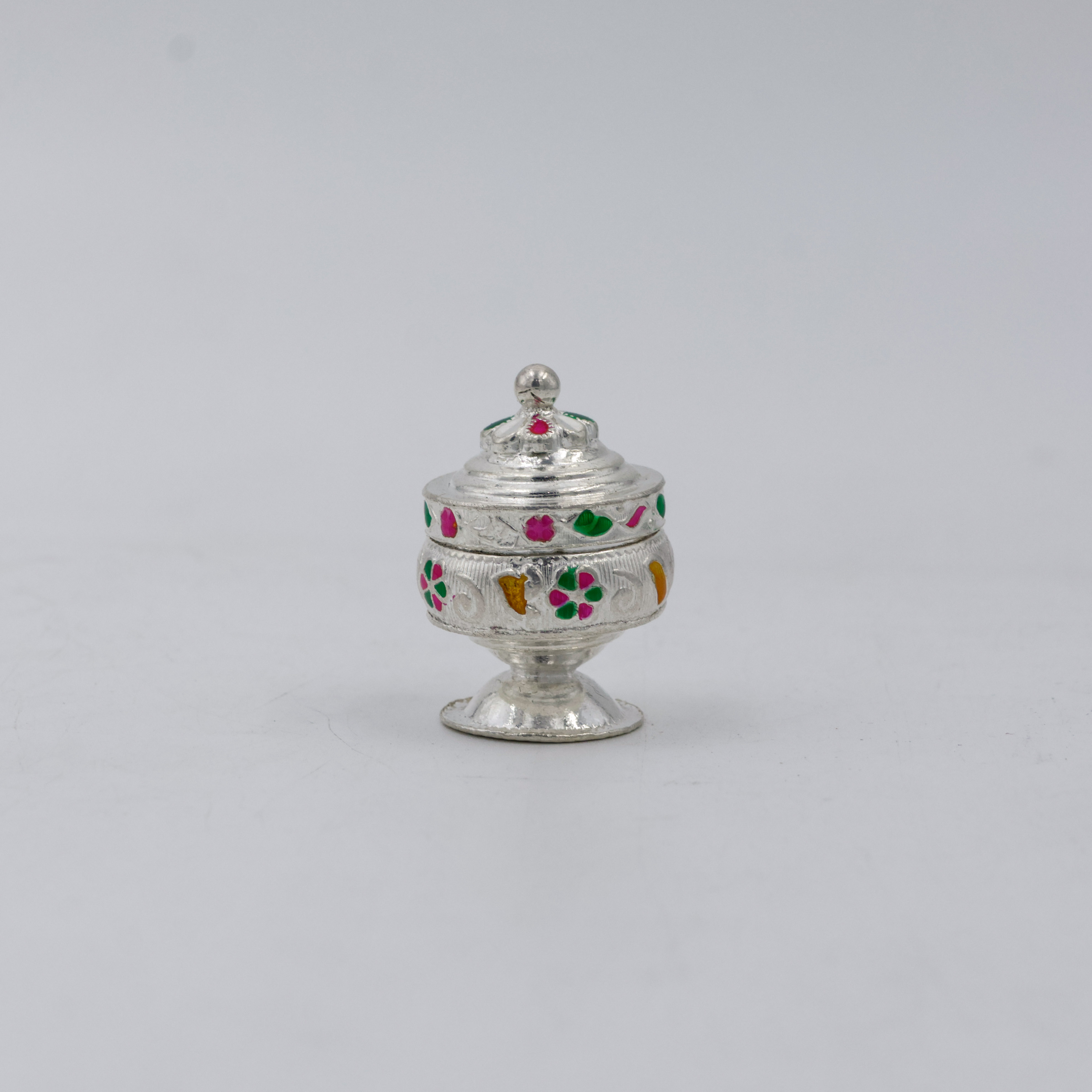 New Akshaya Jewellers - Silver Kum Kum Dabbi